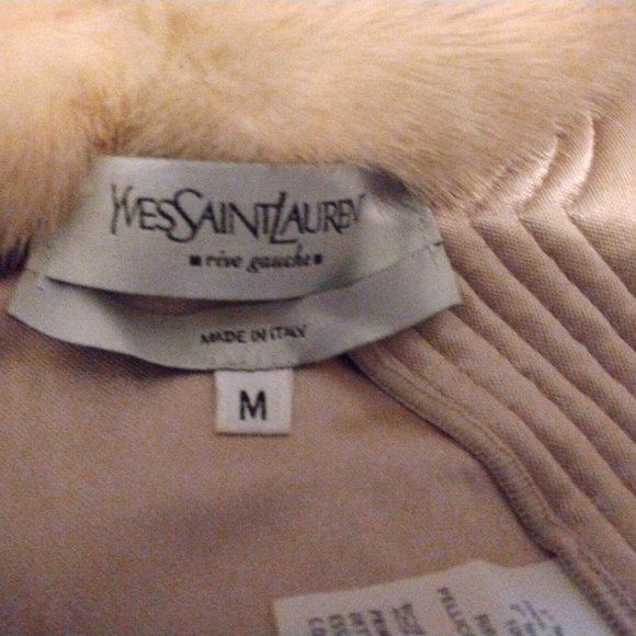 ❤️ICONIC TOM FORD YSL YVES SAINT LAURENT RIVE GAUCHE SILK MINK RUNWAY SKIRT SUIT - Picture 14 of 15